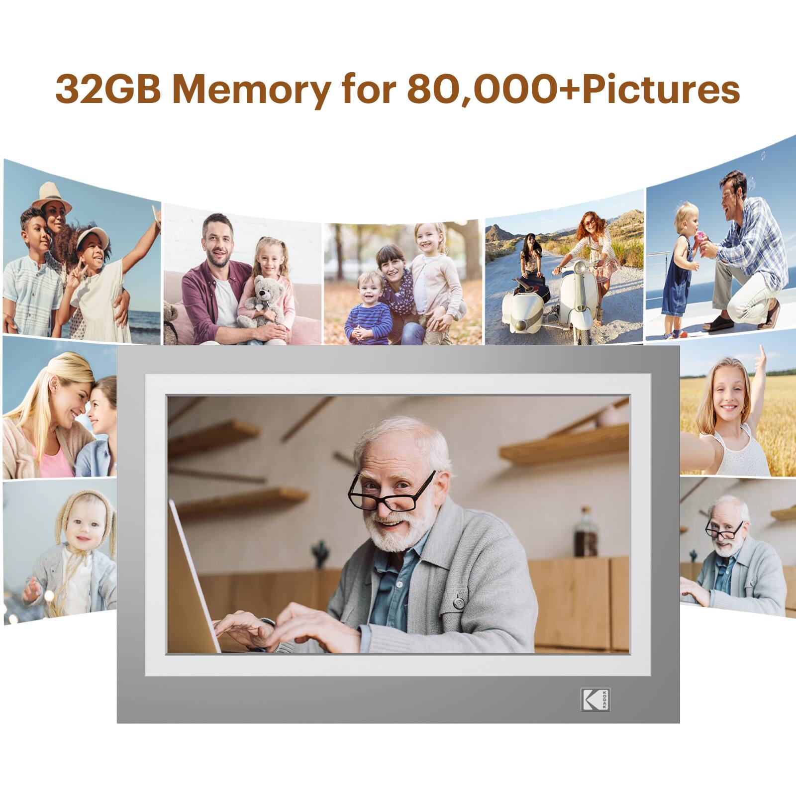 32GB Memory for 80,000+ Pictures
