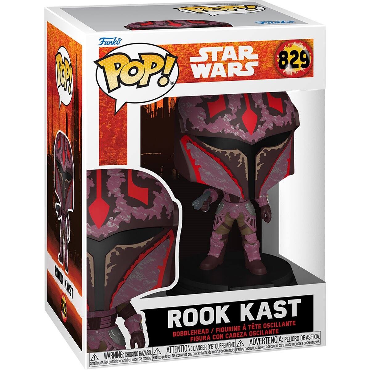 Funko POP! STAR WARS 829 ROOK KAST BOBBLEHEAD / FIGURINE OSCILLANTE FIGURA CON CABEZA OSCILANTE ADVERTENCIA: PELIGRO DE ASFIXIA ATTENTION: DANGER D'ÉTOUFFEMENT WARNING: CHOKING HAZARD Small parts. Not suitable for children under 36 months.