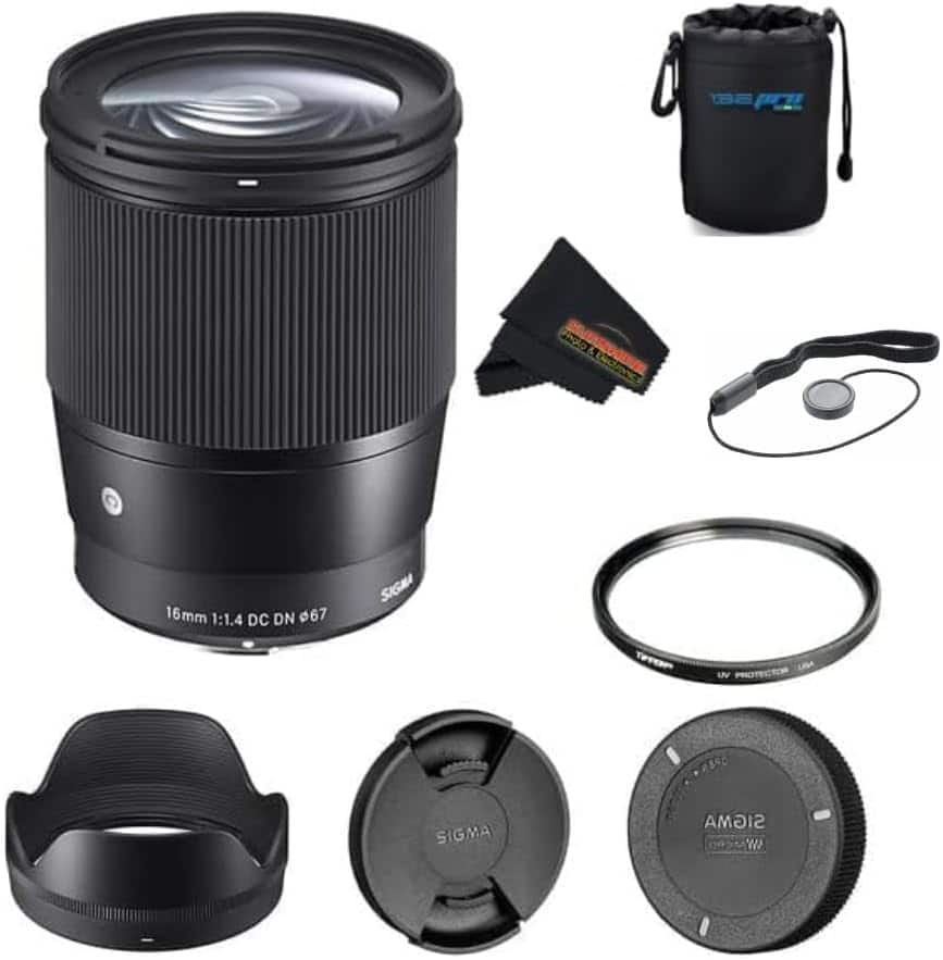 Sigma - 16mm f1.4 DC DN Contemporary Lens for Sony E Bundle - Black price history on PriceWatchPro