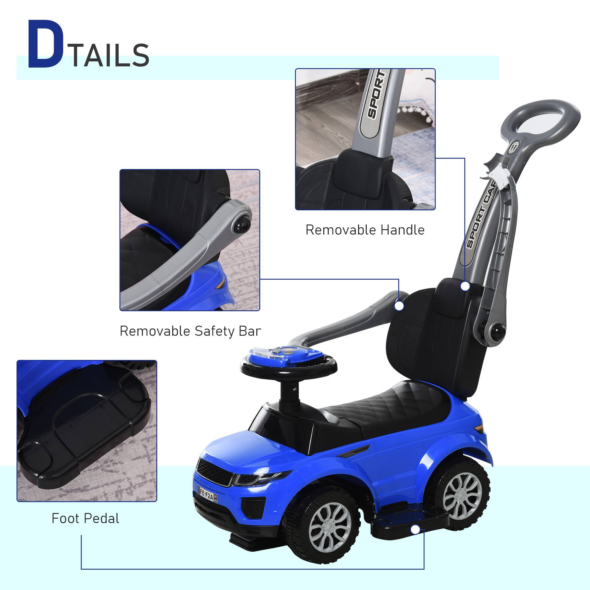 D TAILS

- Removable Handle
- Removable Safety Bar
- Foot Pedal