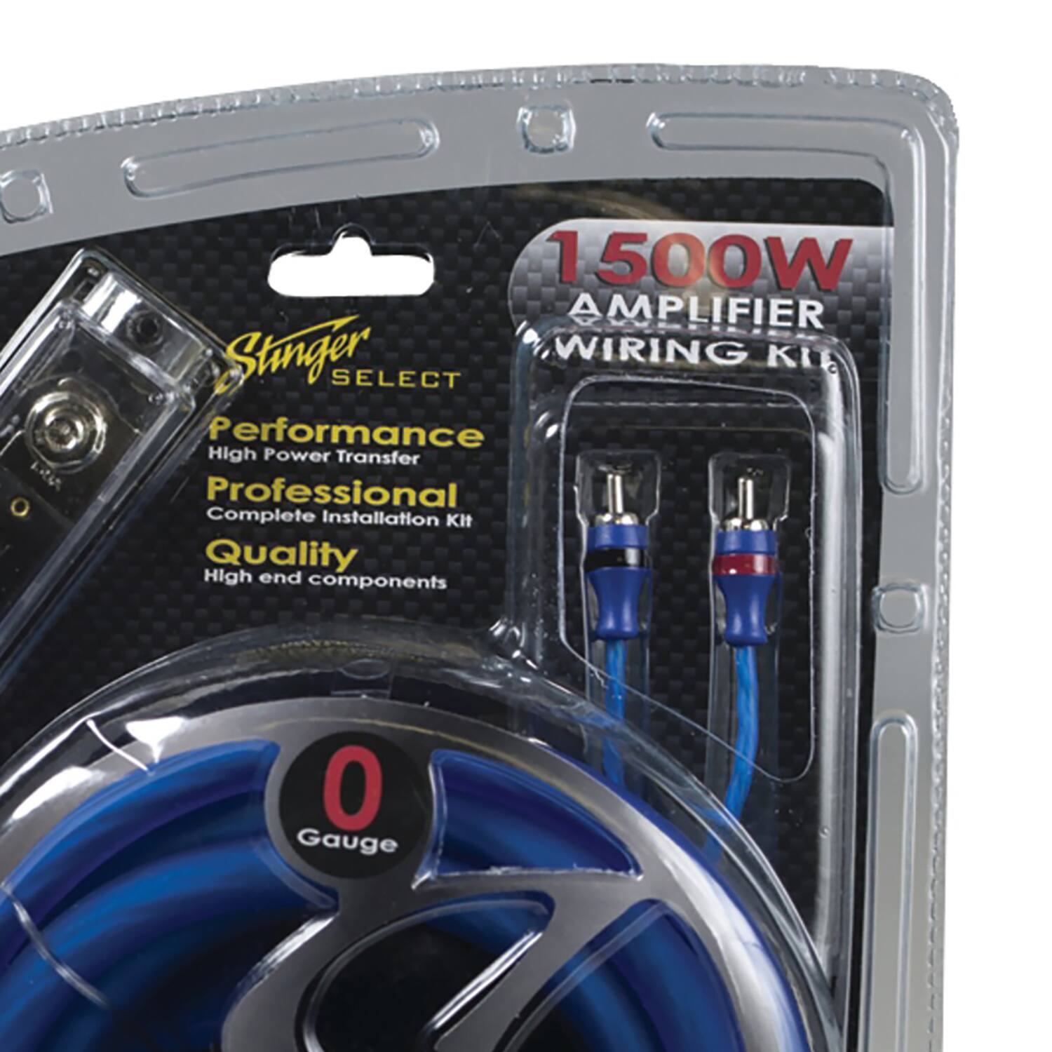 1 500W AMPLIFIER Stinger SELECT Performance High Power Transfer Professional Complete Installation Kit Quality High end components 0 Gauge