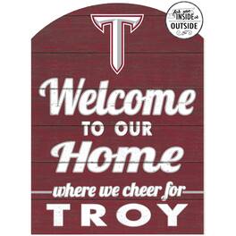 Jardine - Troy University Trojans 16'' x 22'' Indoor/Outdoor Marquee Sign - Maroon