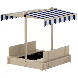 Outsunny - Kids Sandbox with Cover