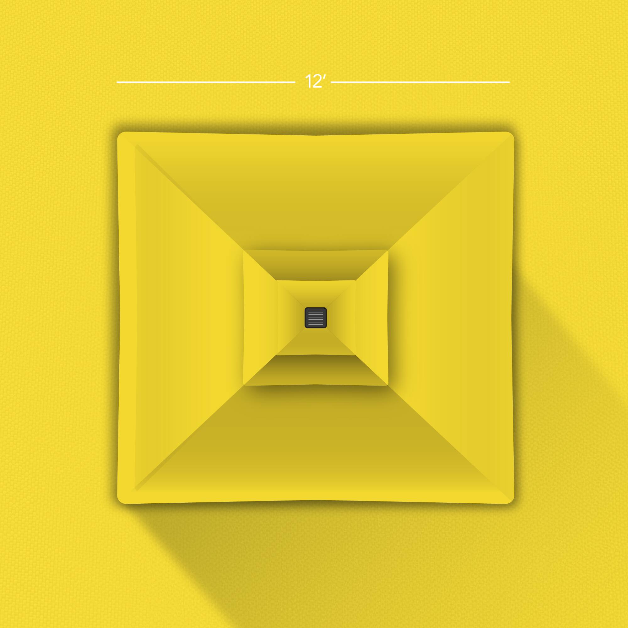 Alt View 7. Best Choice Products - Best Choice Products 12x12ft 2-Tier Square Outdoor Solar LED Cantilever Umbrella w/ 360-Rotating Base   Yellow - Yellow.