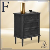 Finch - Webster 3-Drawer Storage Cabinet - Dark Gray - Front_Zoom