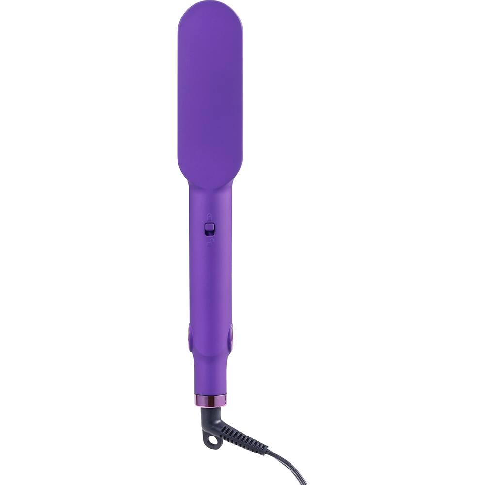 Angle. John Frieda - 2-in-1 Heated Hair Brush & Waver - Purple.