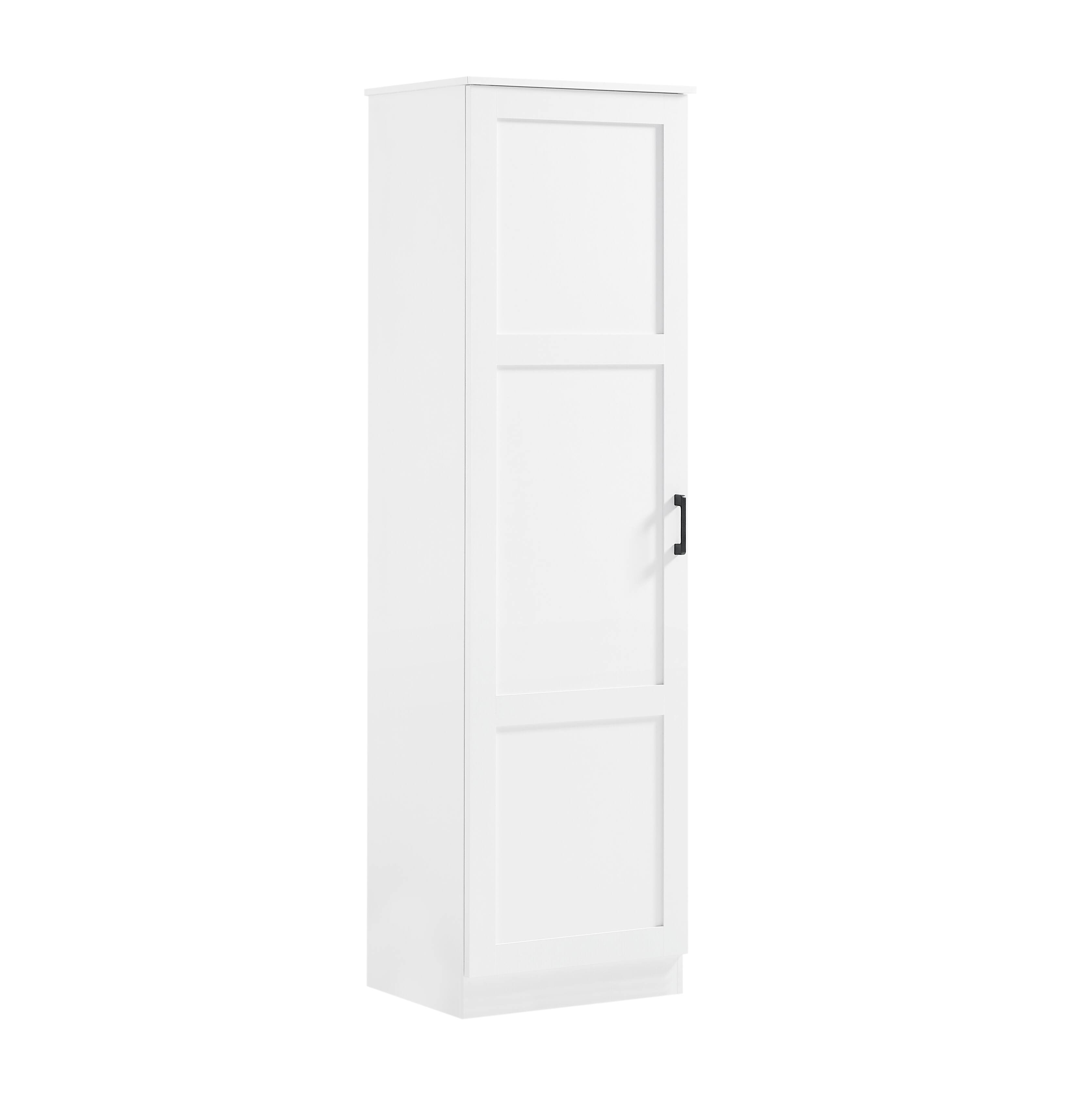 Alt View 9. Loheer - Loheer White Bathroom Storage Cabinet Freestanding Single Door Organizer with Adjustable Shelves for Office MDF - White.