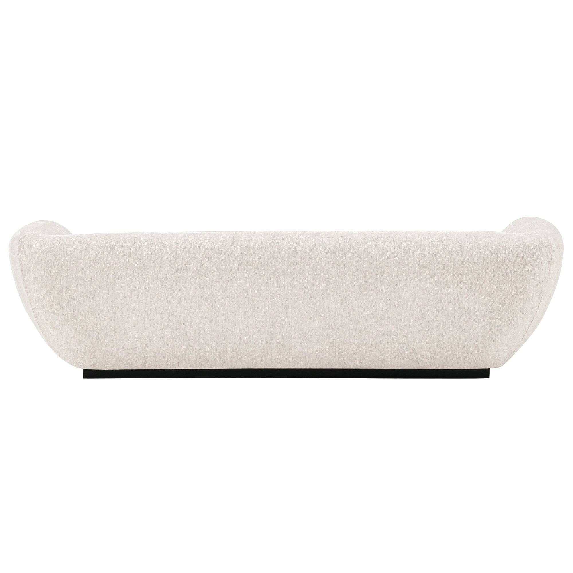 Alt View 3. Manhattan Comfort - Ulka Modern 96" Chenille Sofa - Cream.
