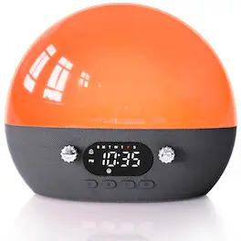 Dazzed Corner - Sunrise Alarm Clock with Bluetooth Speaker,Chirstmas Gifts - Dark Gray