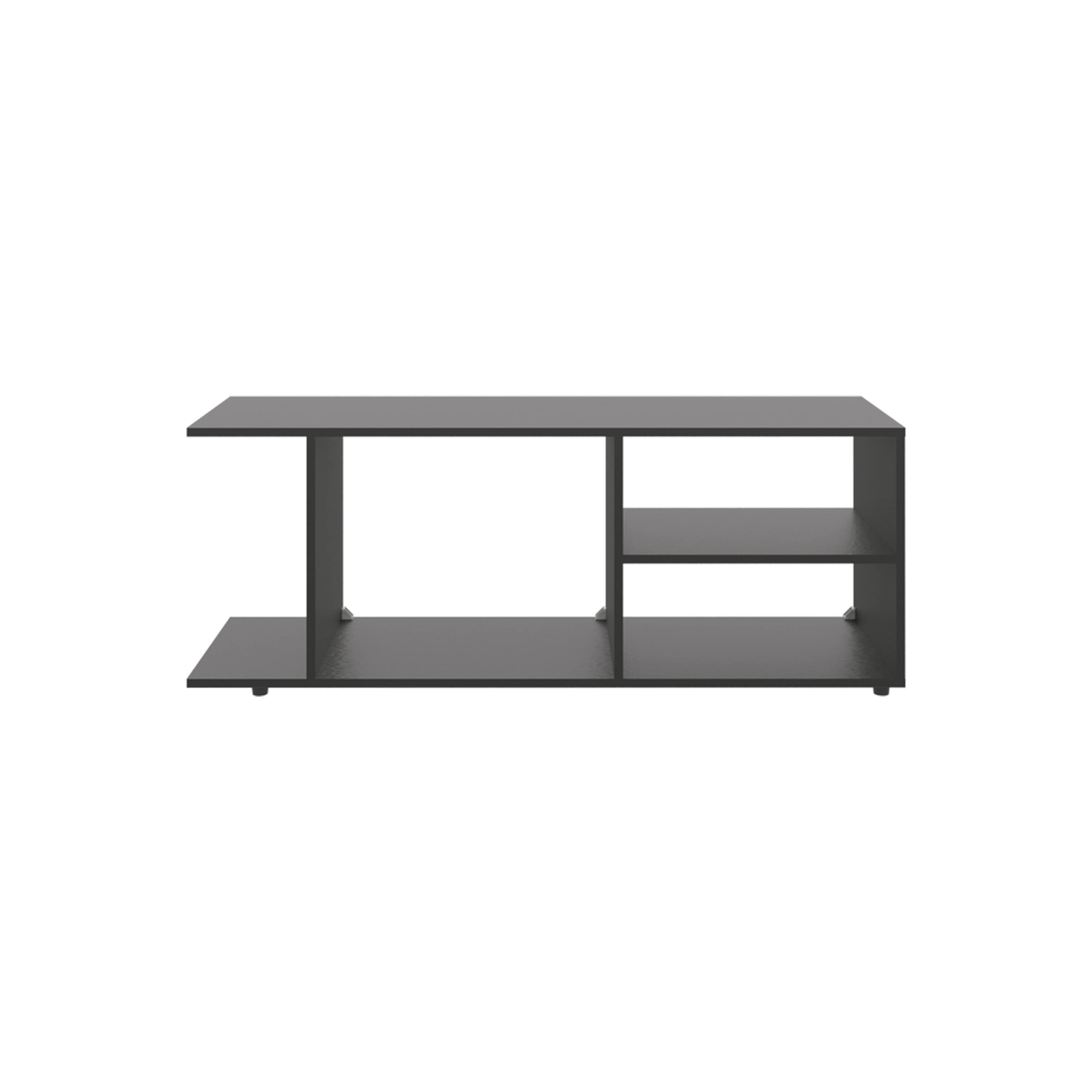 Alt View 3. Spaco - Spaco Low Profile Entertainment Center for 65 Inch TVs, 4 Open Shelves, TV Stand, Sturdy 4 Legs, for Living Room - Black.