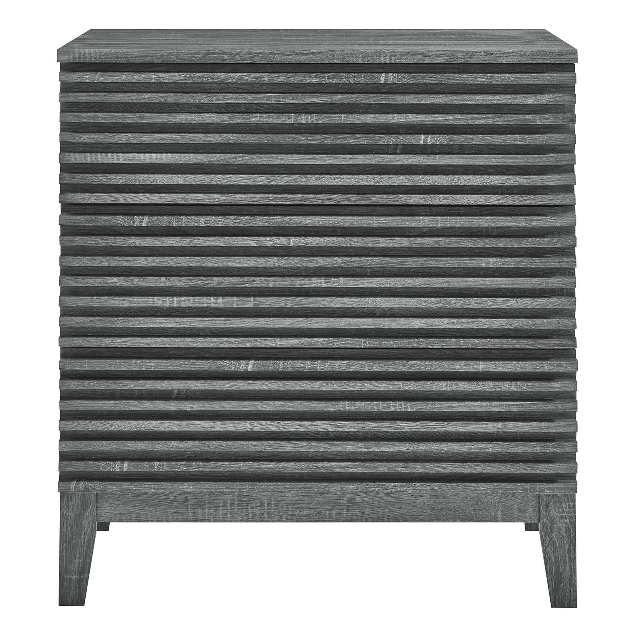 Alt View 2. Modway - Render 3-Drawer Bachelor's Chest by Modway - Charcoal.