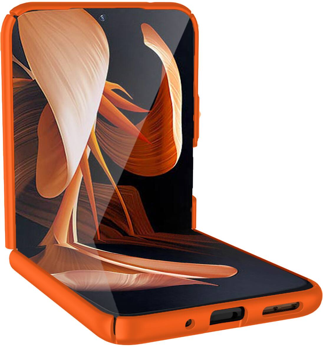 Alt View 8. Nakedcellphone - Slim Case for Motorola RAZR (2023) - Orange.