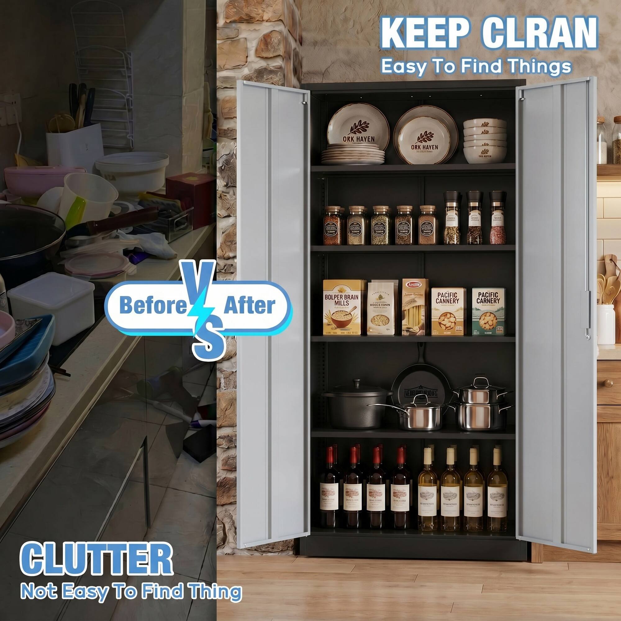 KEEP CLUTTER  
Easy To Find Things  

ORK HAVEN  

Before & After  

CLUTTER  
Not Easy To Find Things