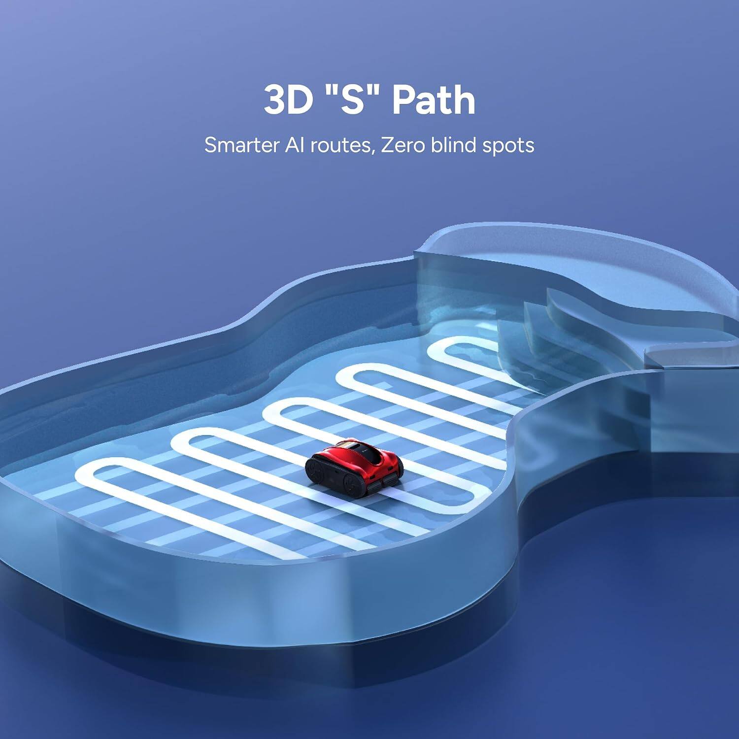 3D "S" Path  
Smarter AI routes, Zero blind spots