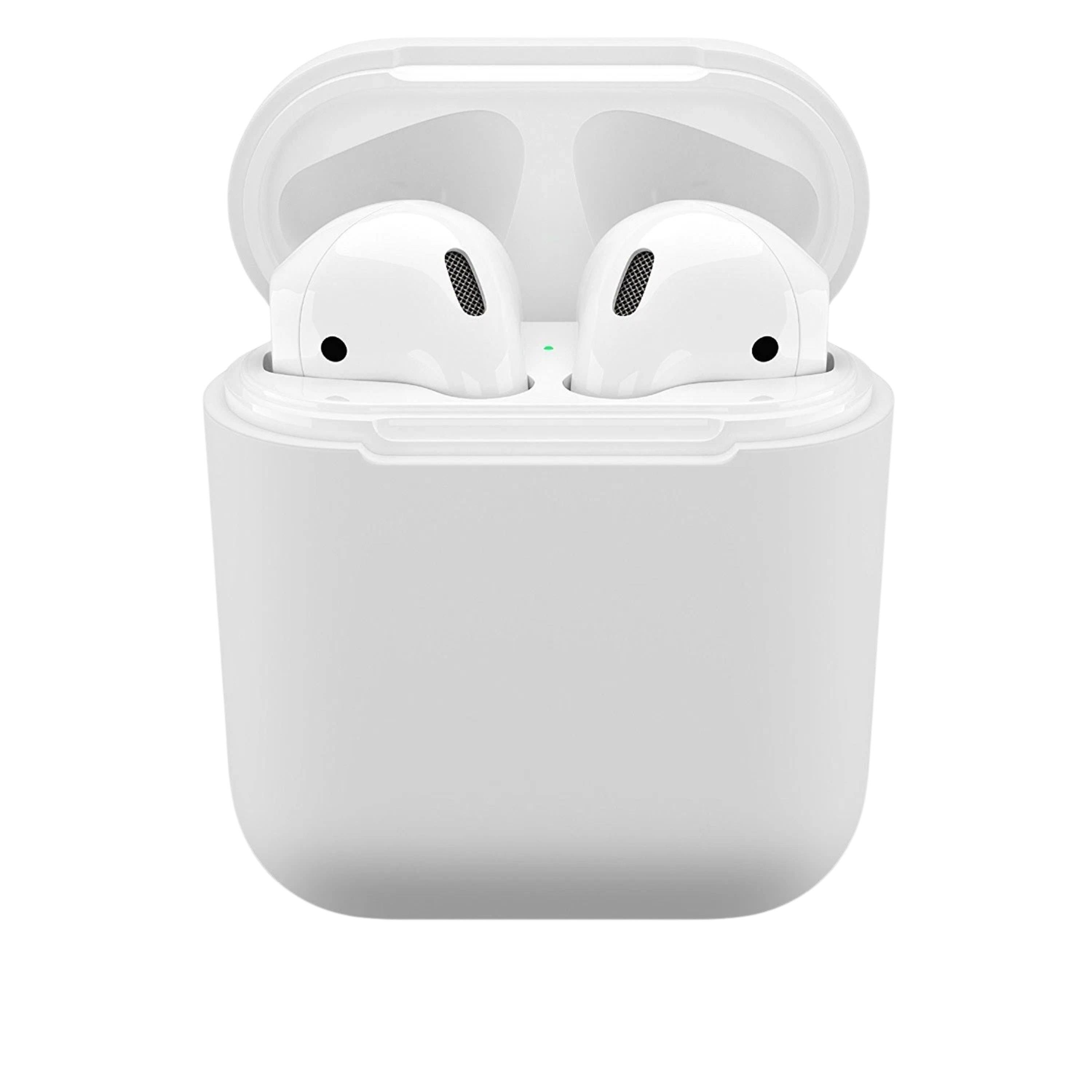 Angle. Kitcheniva - AirPods Protective Silicone Case Cover - White.