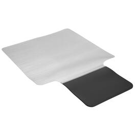 Emma + Oliver - Ergonomic Sit or Stand Chair Mat with Hinged Cushioned Mat - Anti-Fatigue Mat - Black and Clear