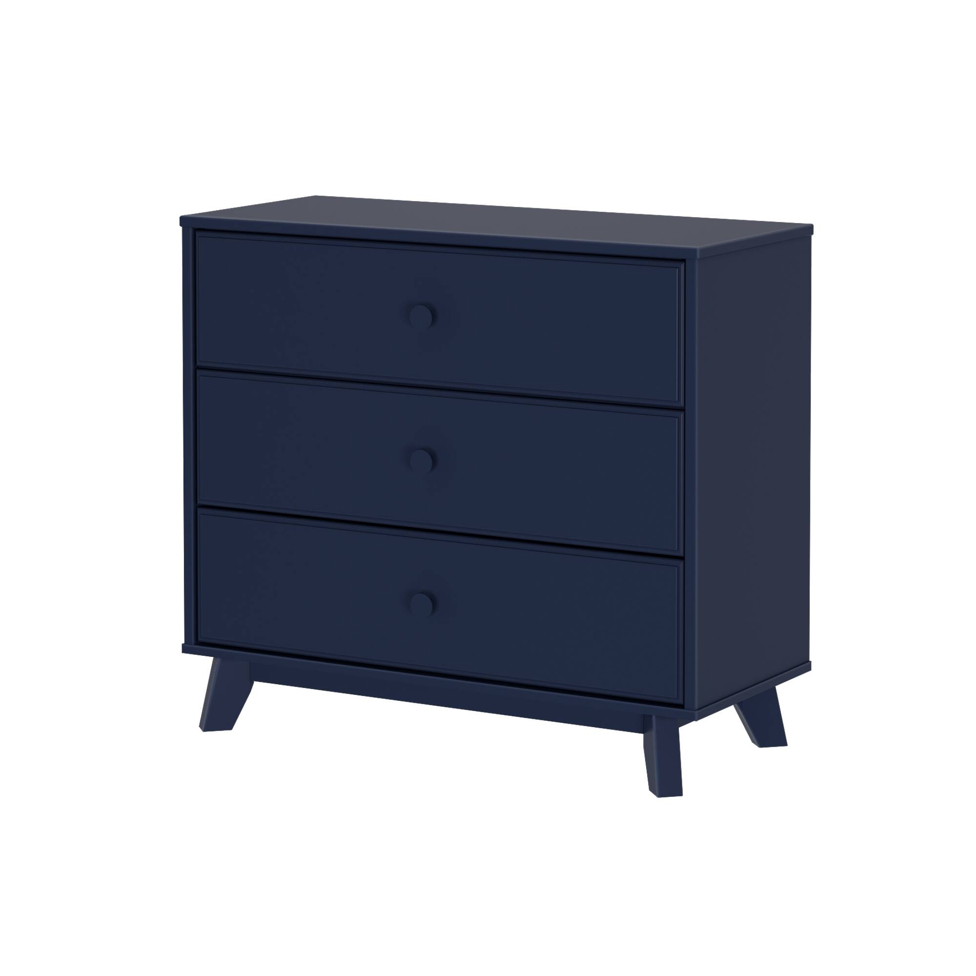 Alt View 2. Plank+Beam - Plank+Beam Classic 3-Drawer Dresser, Blue - Blue.