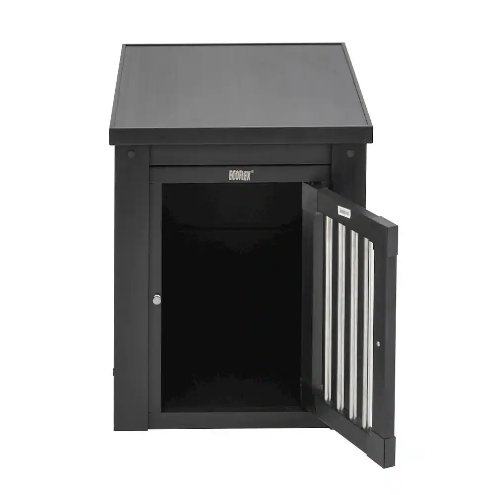 Left. New Age Pet - ECOFLEX Dog Crate End Table - Espresso Small.