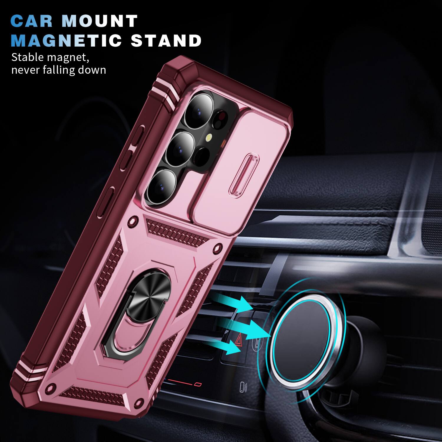 CAR MOUNT MAGNETIC STAND  
Stable magnet, never falling down