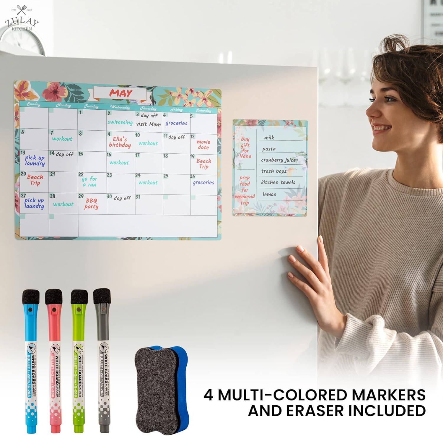 Sure, here is the corrected and grouped text from the image:

---

**May**

- **1**: day off
- **2**: swimming
- **3**: visit Mom
- **4**: groceries
- **5**: day off
- **6**: workout
- **7**: Elle's birthday
- **8**: movie date
- **9**: day off
- **10**: workout
- **11**: day off
- **12**: pick up laundry
- **13**: Beach Trip
- **14**: day off
- **15**: 20 Beach Trip
- **16**: go for a run
- **17**: workout
- **18**: groceries
- **19**: Beach Trip
- **20**: day off
- **21**: day off
- **22**: day off
- **23**: day off
- **24**: day off
- **25**: day off
- **26**: day off
- **27**: pick up laundry
- **28**: BBQ party
- **29**: day off
- **30**: day off
- **31**: pick