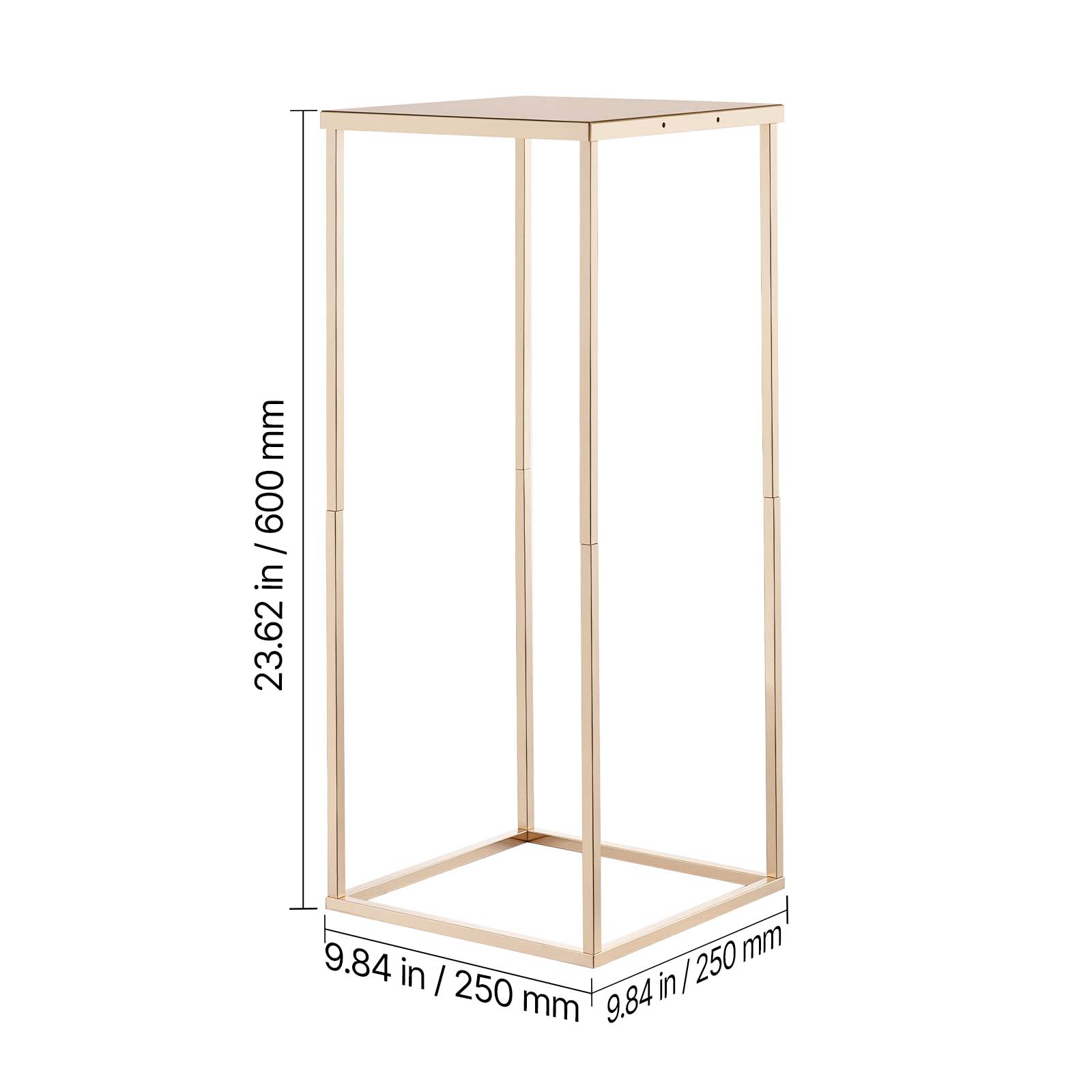 23.62 in / 600 mm  
9.84 in / 250 mm  
9.84 in / 250 mm