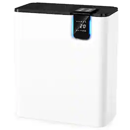 Loheer - Large Room Air Purifier Auto Monitor Dust Pollen Pet Dander White