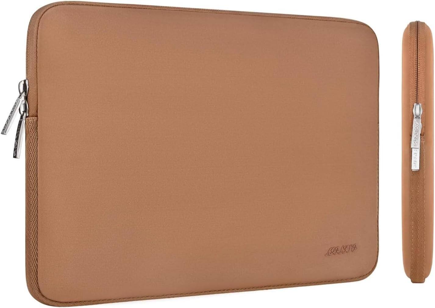 Alt View 2. mosiso - 13-13.3 inch Laptop Sleeve Bag for MacBook Air Pro 13 14 HP Dell ASUS Lenovo, Neoprene Computer Sleeve with Small Case - Brown.