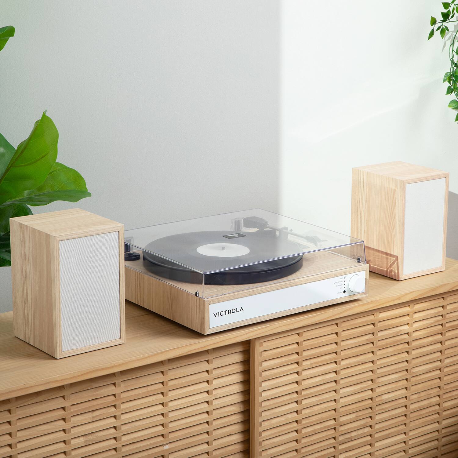 Alt View 14. Victrola - Victrola Harmony Bluetooth Turntable System with Speakers - Natural.