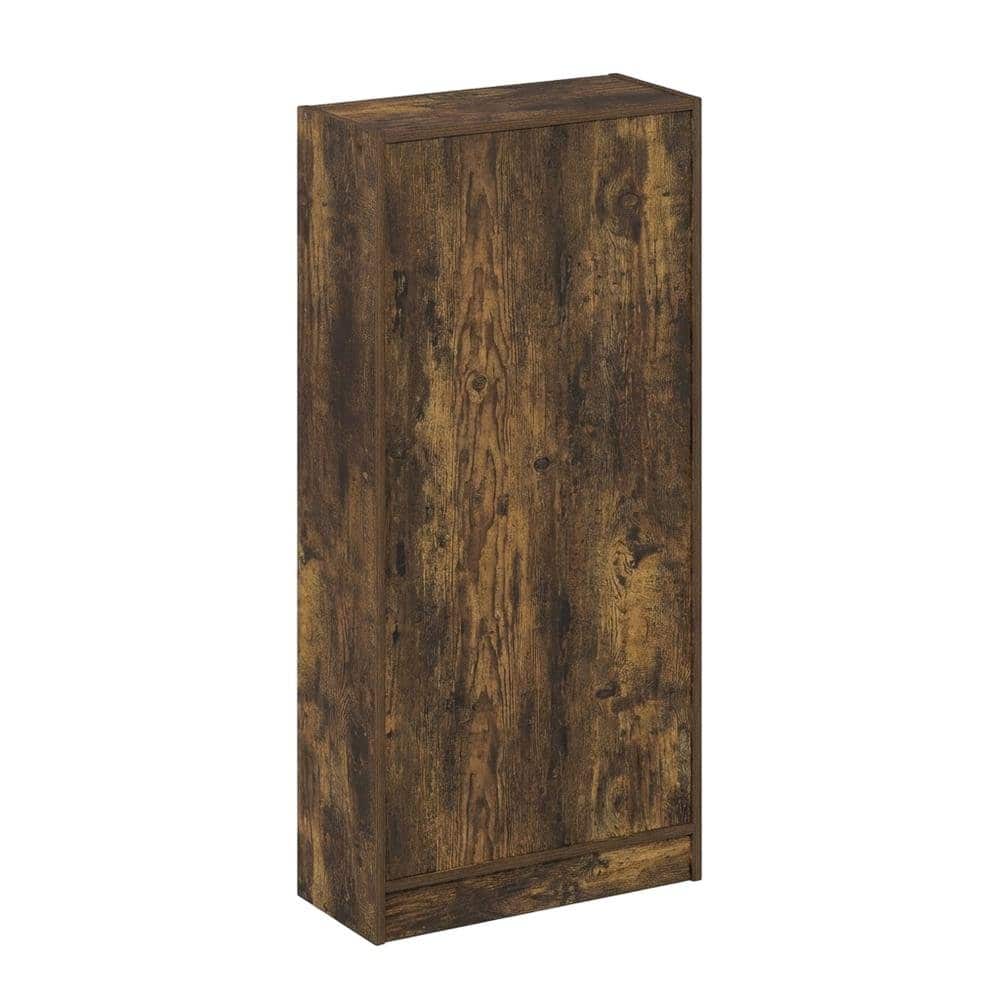 FurniFact - Engineered Wood Bookcase with Shelves for Home Storage and Organization - Amber Pine