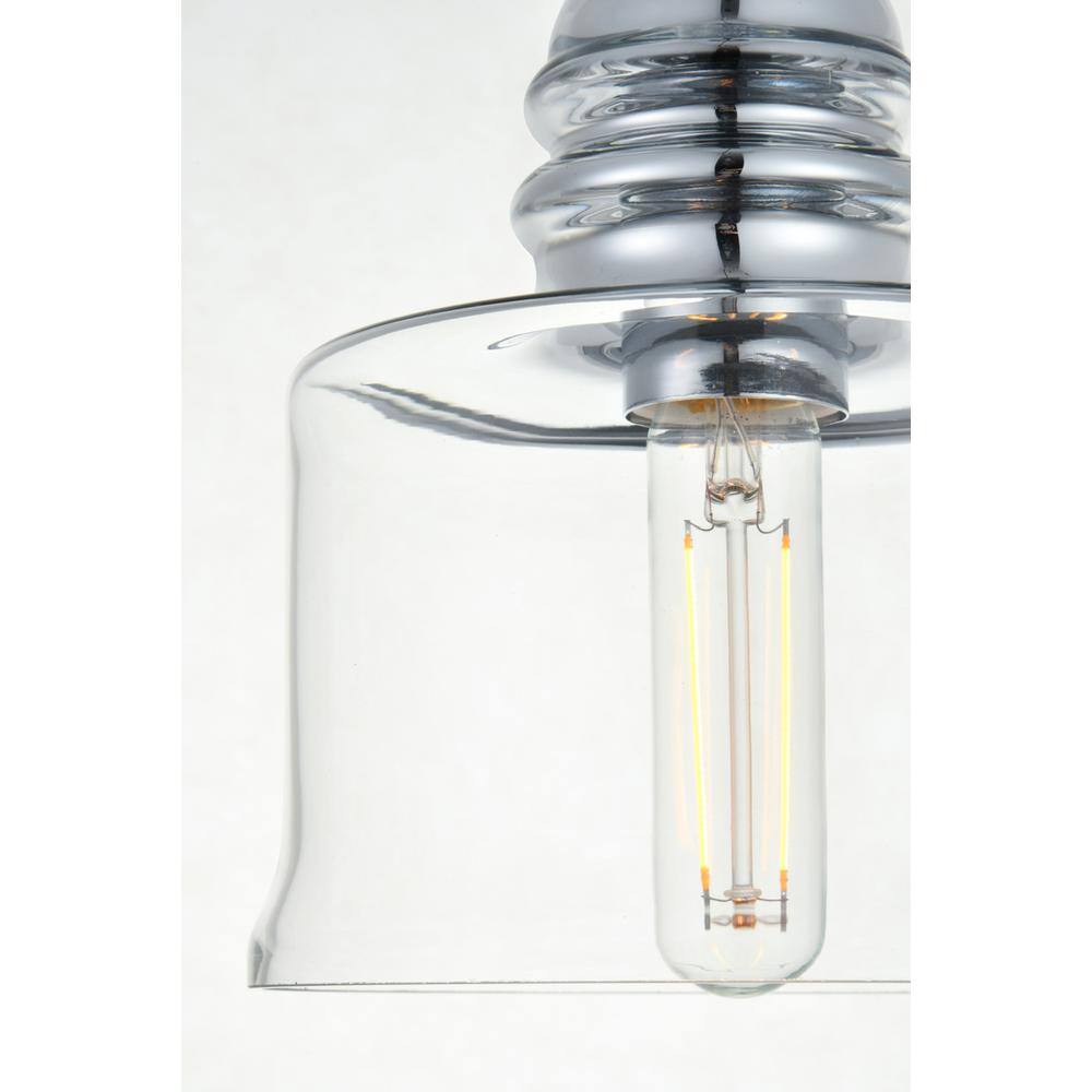Left. Living District - Wiley Collection Flush Mount D10in H8in Lt:4 Chrome Finish - Chrome.