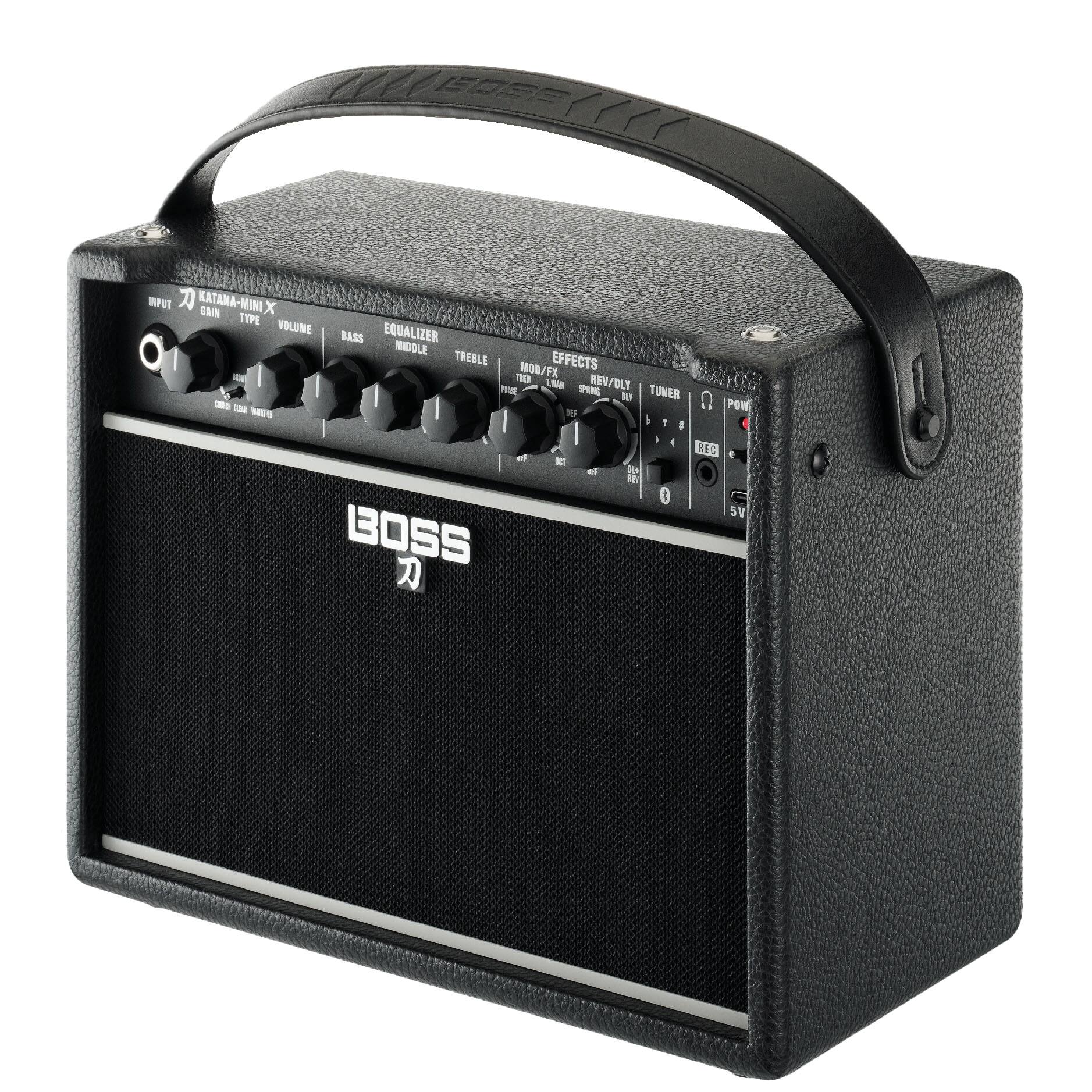 BOSS - Katana Mini X 10W Guitar Amplifier with Bluetooth, Rechargeable Battery, and Built-In Tuner