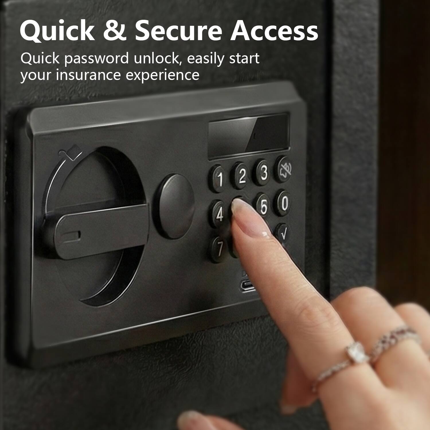 Quick & Secure Access  
Quick password unlock, easily start your insurance experience