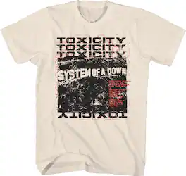 PopMarket - System of a Down - System of a Down - Toxicity Stack Scribble T-Shirt - XL Natural 21SOAD044LA4 - APPAREL - Multicolor
