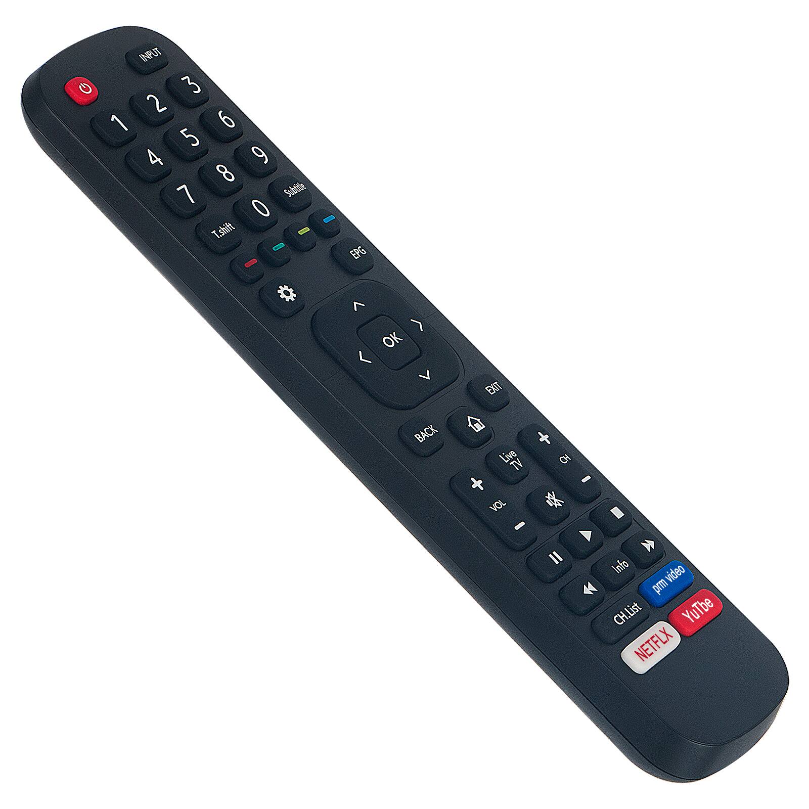 INPUT 3 2 1 6 5 4 9 8 7 Subtit 0 T.shift #
EPG 7  OK  > BACK
EXIT Live TV CH VOL 
Info video prm CH.List YuTbe NETFLX