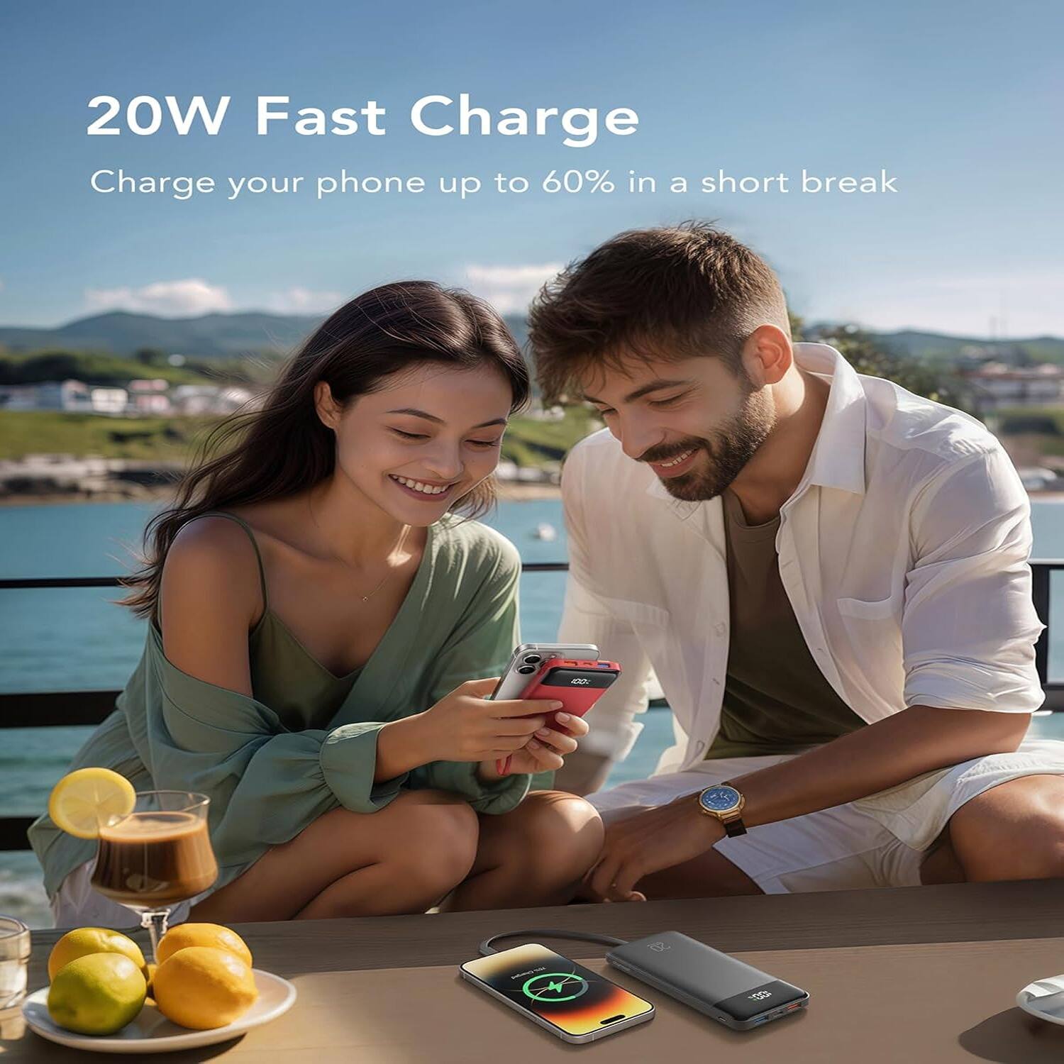 20W Fast Charge
Charge your phone up to 60% in a short break