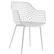 Alt View 6. Costway - Dining Chair Set of 4 Plastic Shell Hollow with Metal Legs - White.