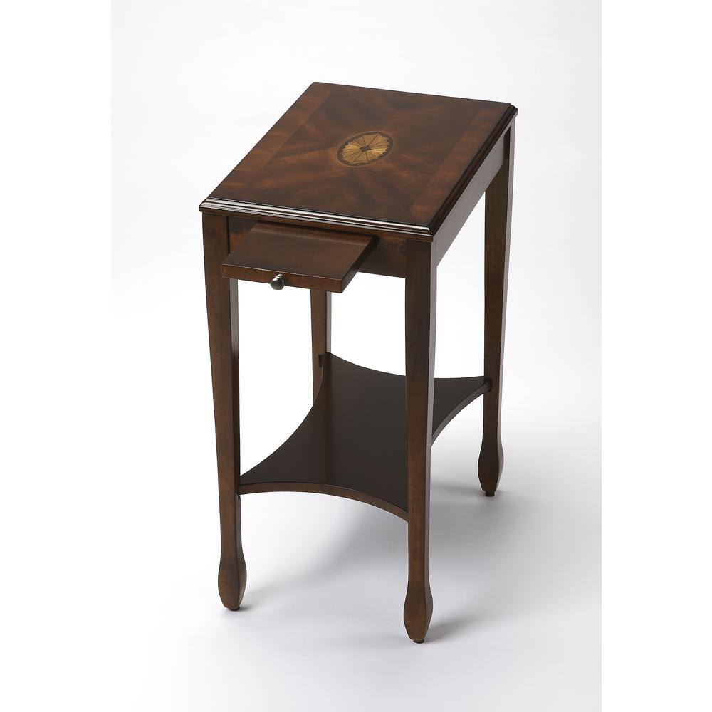 Left. Starlight Canyon Home - Dark Brown Narrow End Table with Drawers for Living Room - Dark Brown.