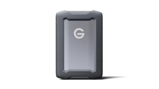 Front. Western Digital - G-DRIVE ArmorATD 4TB External USB-C Portable Hard Drive - Space Gray.