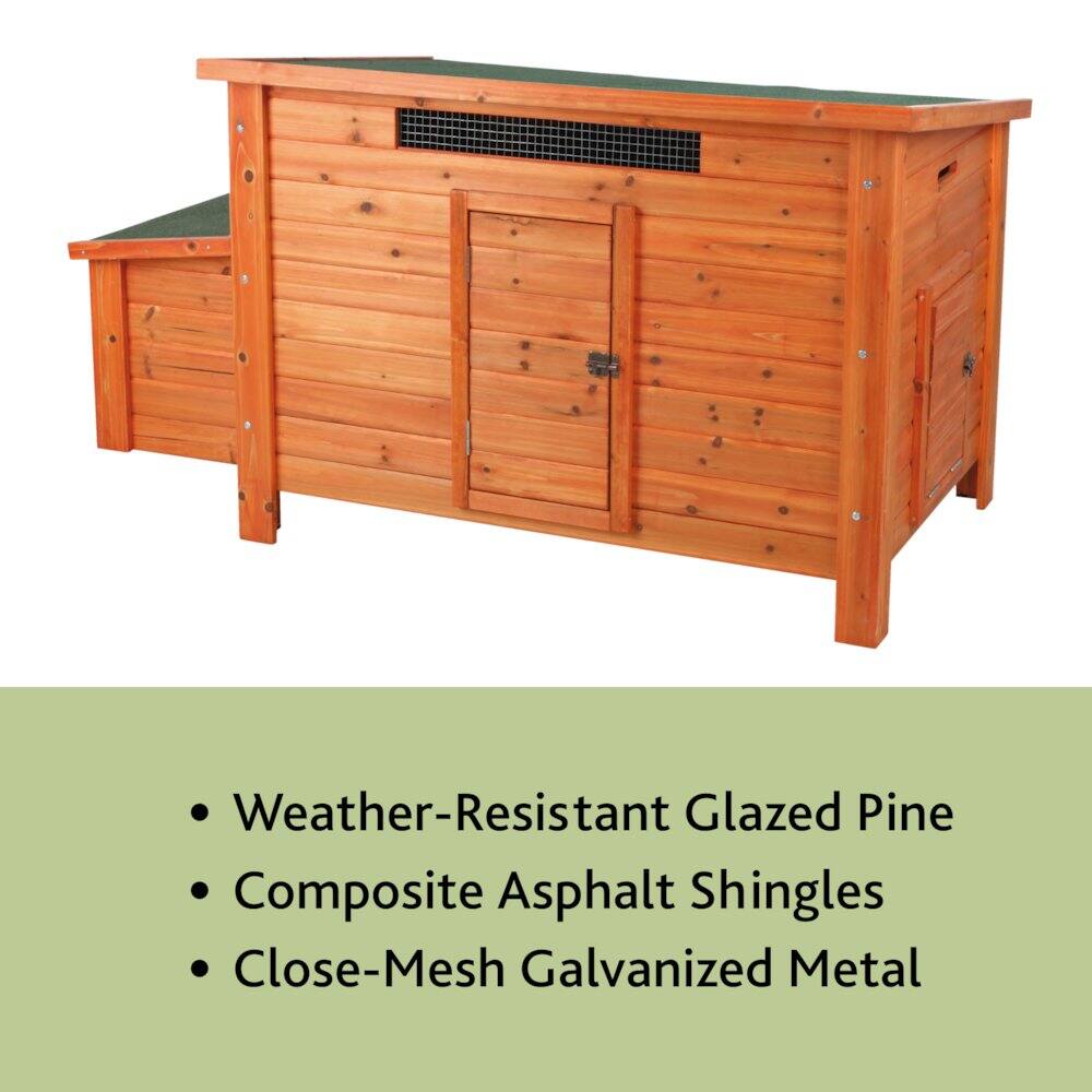 - Weather-Resistant Glazed Pine
- Composite Asphalt Shingles
- Close-Mesh Galvanized Metal