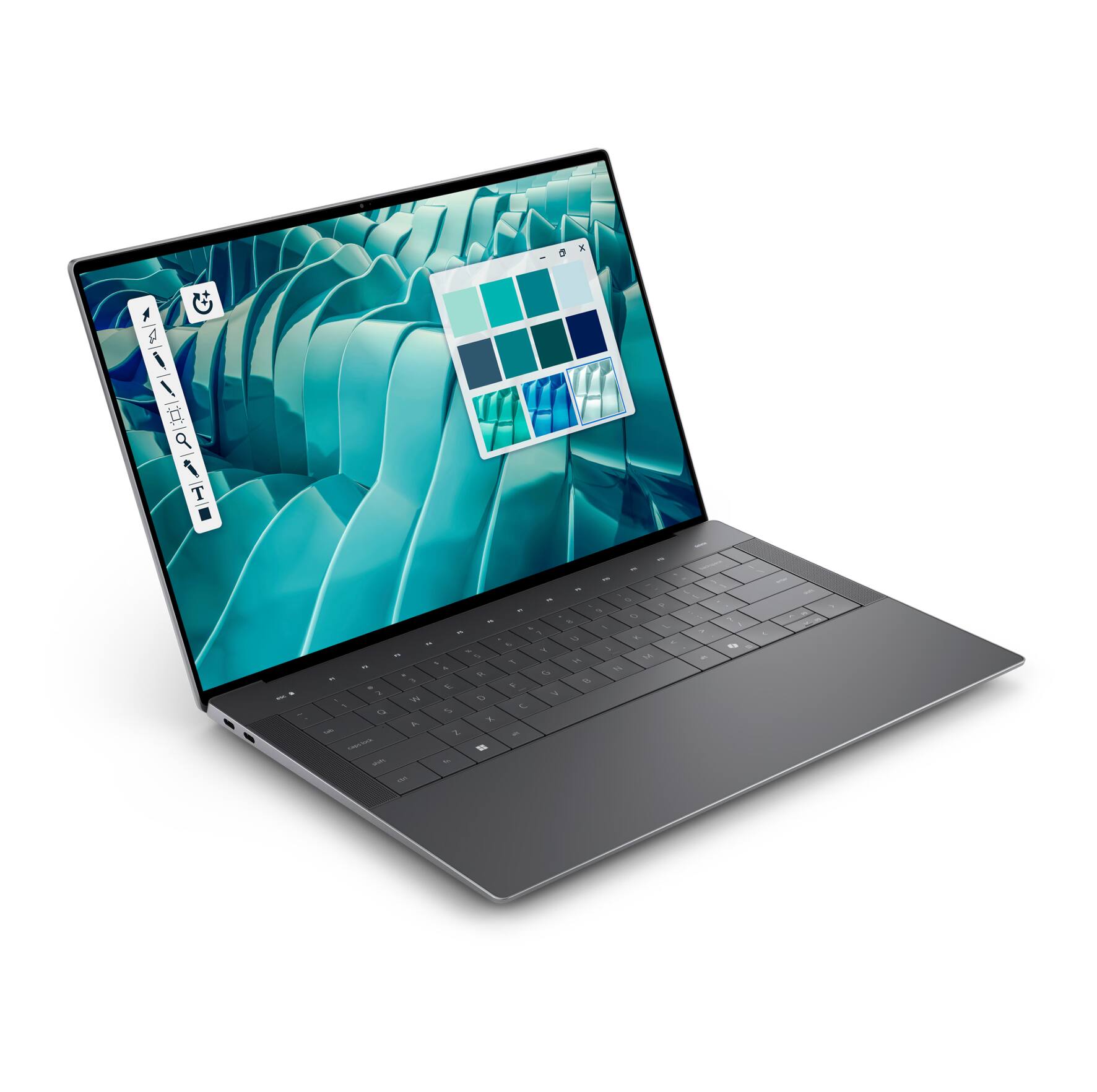 Alt View 5. Dell - XPS 14 DA14250 Laptop 14.5 3.2K Display (Ultra 7-255H, 16GB, 1TB SSD, Intel Arc, Backlit KB, Win 11 Pro) w/USB Hub - Graphite.