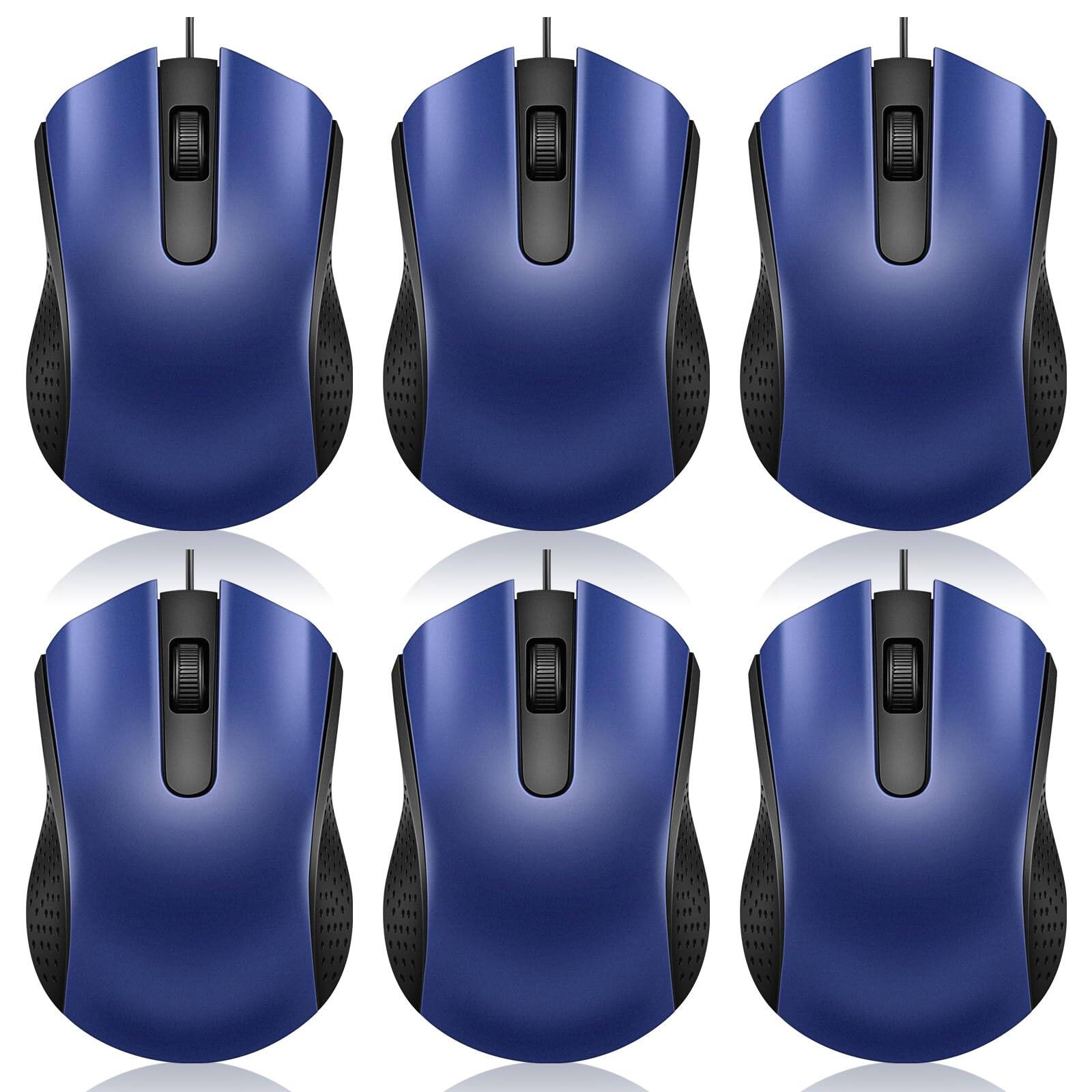 Comfort Essence 6 Wired Usb Computer Mouse Bulk 3 Button Corded For ...