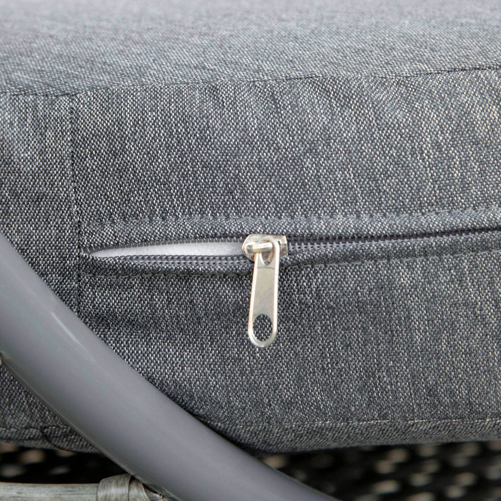 Alt View 7. Outsunny - Wicker Egg Chair, 360 Rotating Indoor Outdoor Boho Basket Seat with Cushion and Pillows for Backyard, Porch, Patio - Gray.