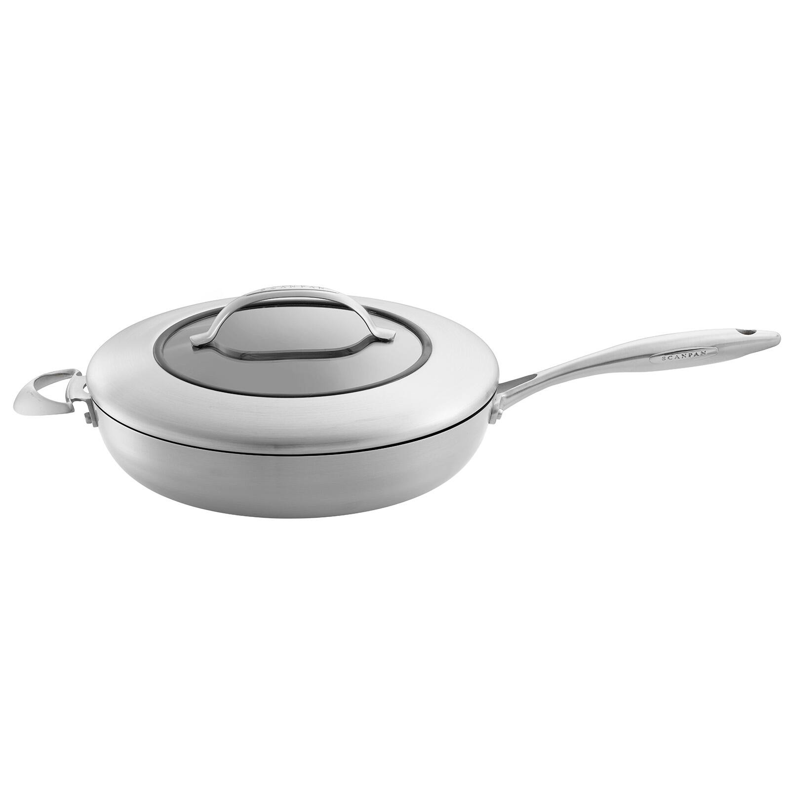 Alt View 1. Scanpan - CTX 12.75 Inch Nonstick Saute Pan with Lid, Stainless Steel - Silver.