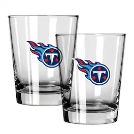 The Memory Company - Tennessee Titans 15oz. Two-Pack Rocks Glass Gift Set - Multicolor