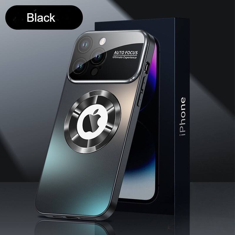 Gravity Ridge - Magnetic phone case for iPhone 17 Pro Max Slim Full Camera Lens Protection Dust-Proof Matte Shockproof Cover - Black