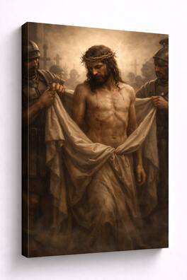 FC Design - Large Earthly Suffering Canvas 24x36" Ready-to-Hang Religious Art Painting Home Wall Decor Gift - MultiColor