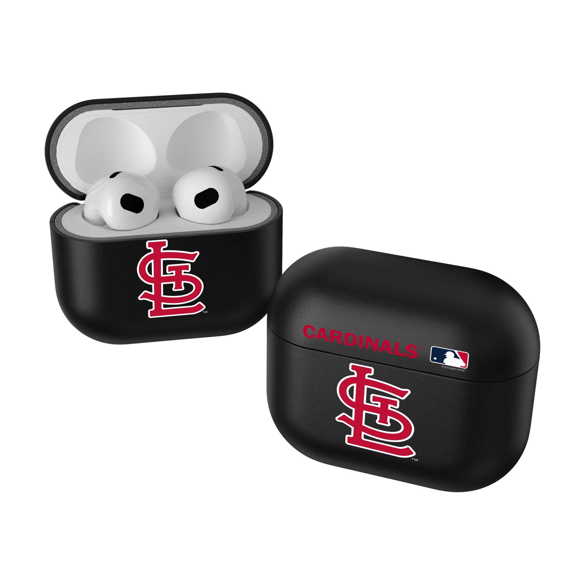 Front. Keyscaper - St. Louis Cardinals Insignia 3rd Generation AirPods Case Cover - No Size - Black.