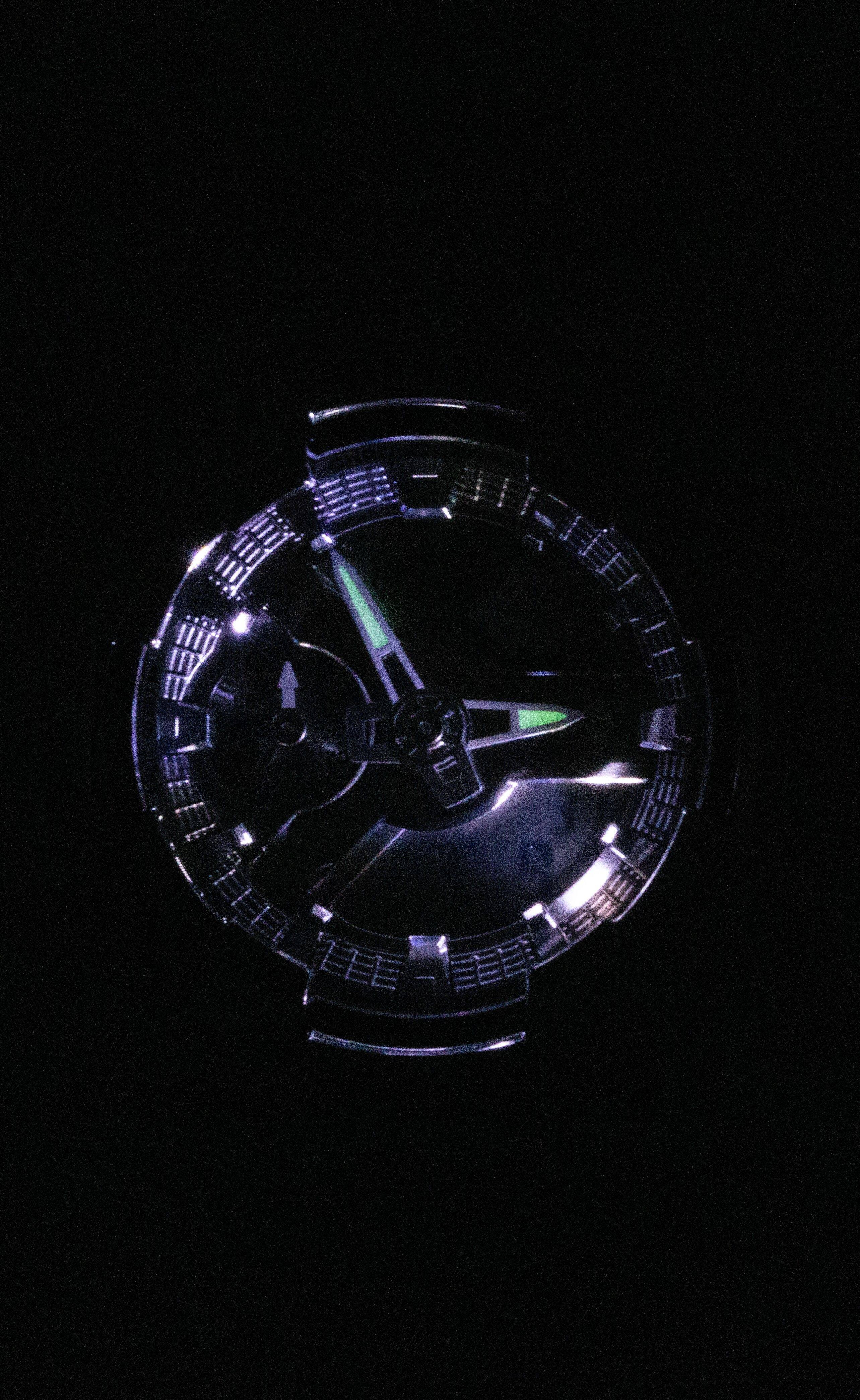 Back. Casio - G-SHOCK Analog Digital Stainless Steel Grey Dial Quartz GM-110D-8A 200M Men's Watch - Grey.