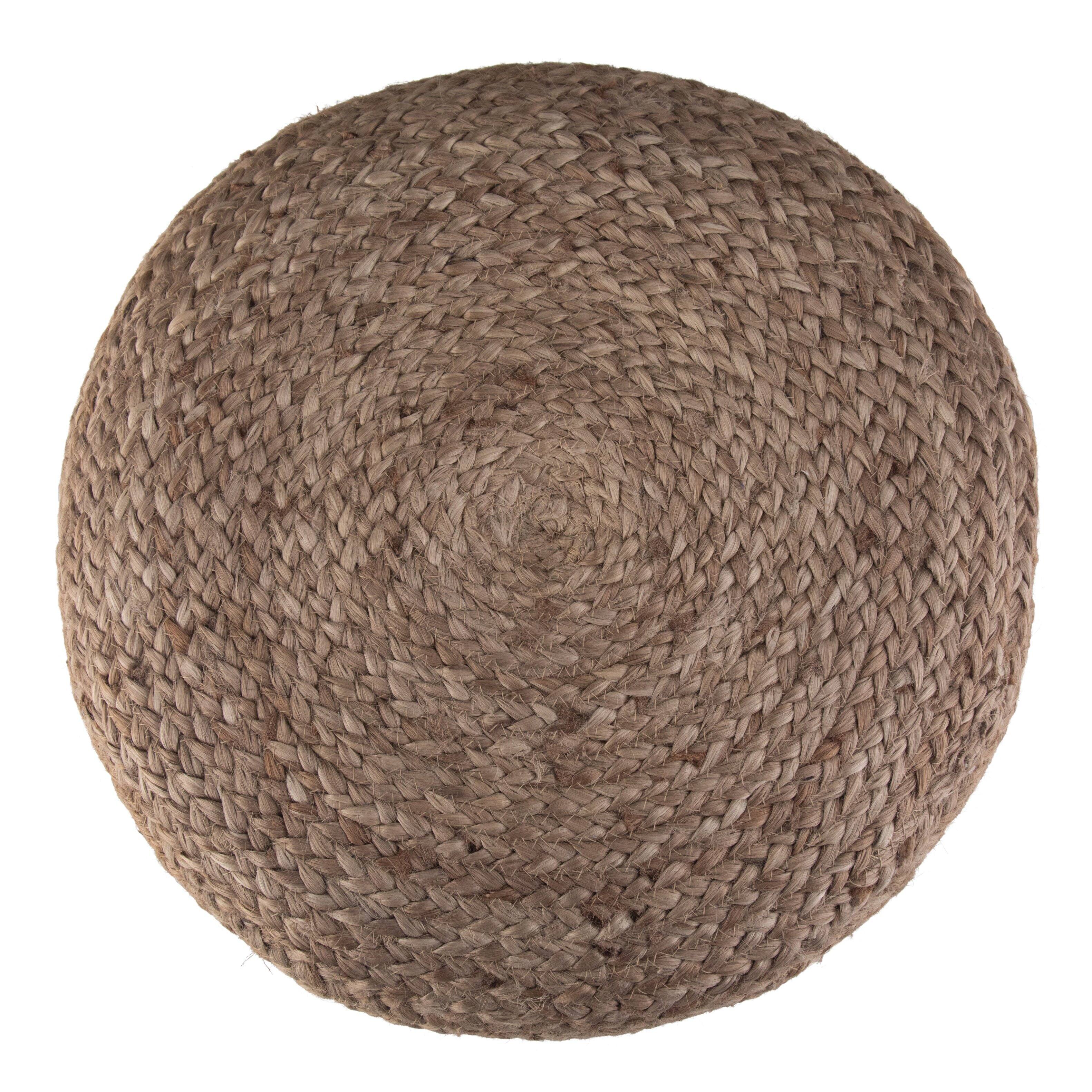 Alt View 12. Simpli Home - Lydia Round Pouf - Navy, Natural.