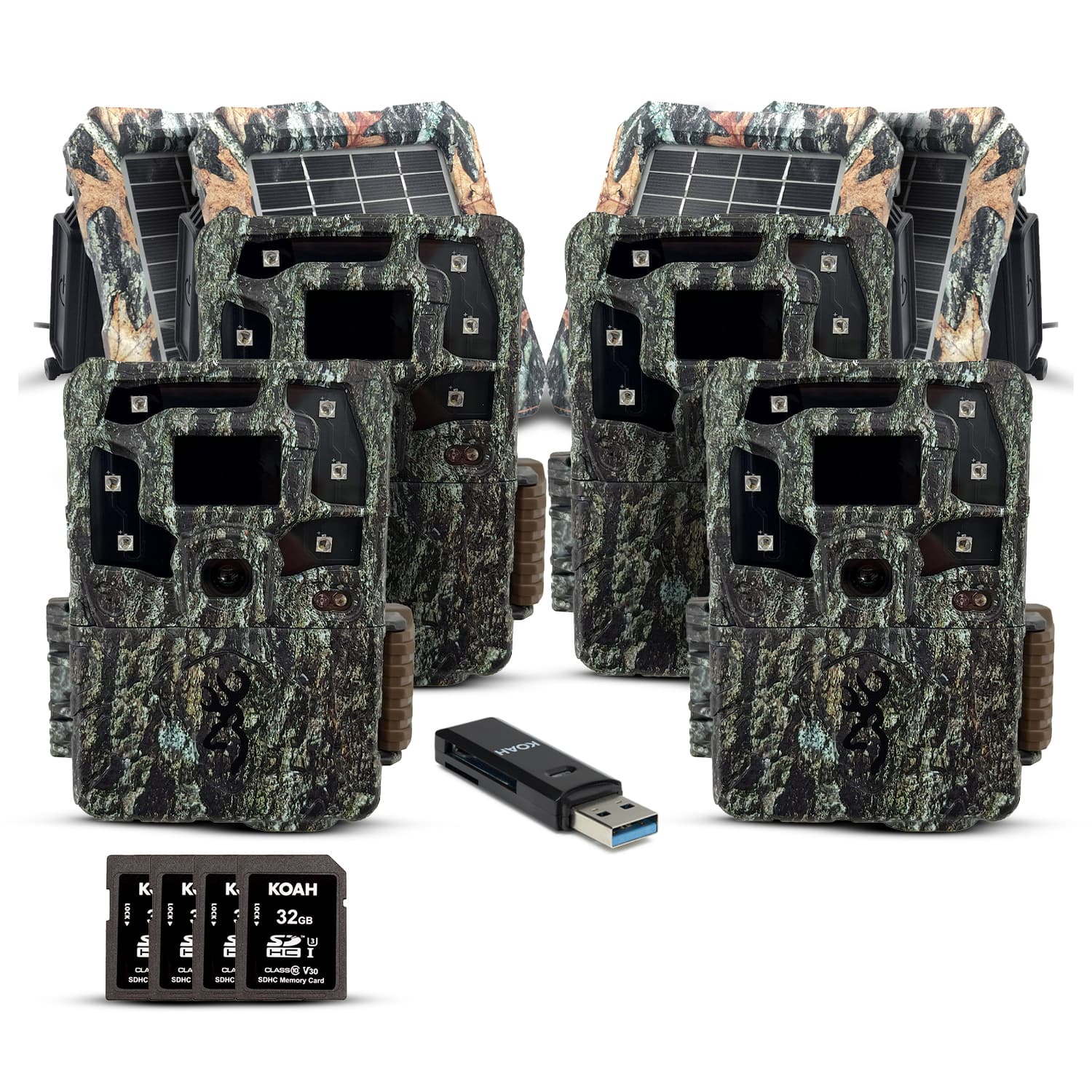 Browning Trail Cameras - Strike Force Pro X Trail Camera Bundle (4-Pack, Camo)